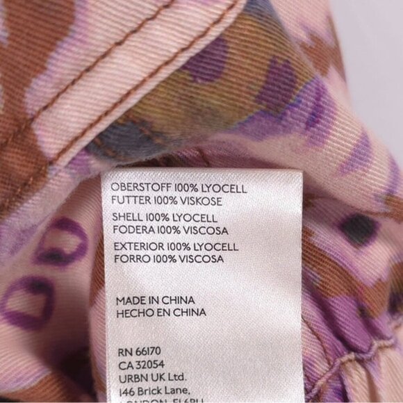 NWOT By Anthropologie Sleeveless Cutout Printed Jumpsuit‎ Purple MEDIUM - Picture 16 of 16